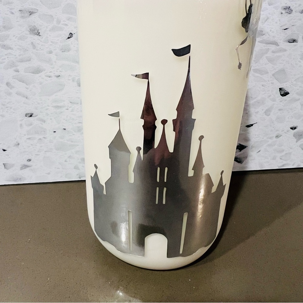 Custom Disney Inspired 16 oz Glass Tumbler Wood Lid w/ Glass Straw NEW - Picture 2 of 8